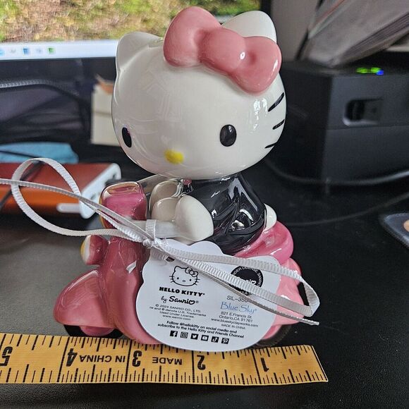 Blue Sky Other - Blue Sky Clayworks Hello Kitty Riding Scooter HTF Ceramics Brand New With Tags